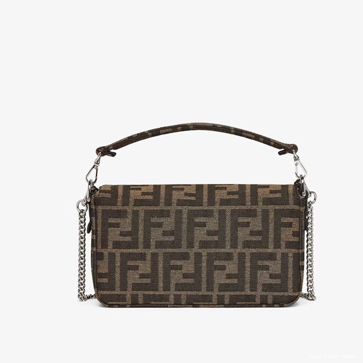 Vintage HOT FF Baguette Motif Fabric Blue Fendi In Pokmon Dragon Mini Bag Brown 0811